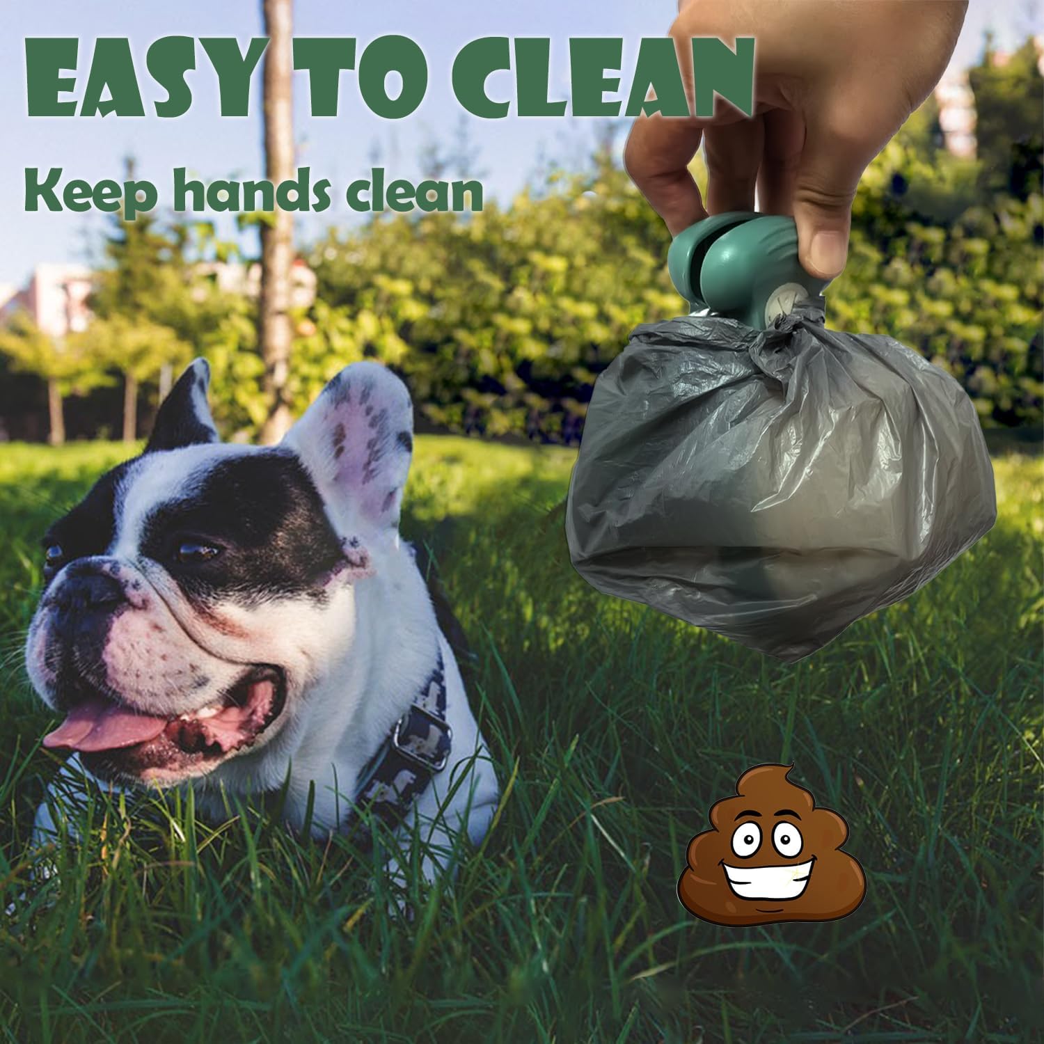 Pooper Scooper Portable And Handheld Size For Walking Large And Small Dogs Outside Yard Or Travel Outdoors Pup Poop Scoop With Container And Pet Waste Bag Attachment