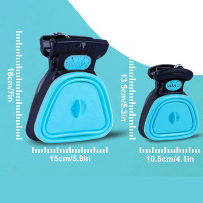Pooper Scooper Portable And Handheld Size For Walking Large And Small Dogs Outside Yard Or Travel Outdoors Pup Poop Scoop With Container And Pet Waste Bag Attachment
