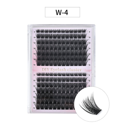 DIY Lash Extension Kit 168pcs Individual Lashes Clusters D Curl Lash Clusters,0.07D-9-16MM Kit